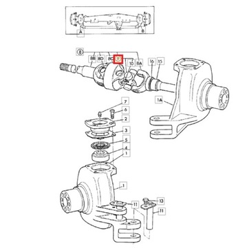 КРЕСТОВОЙ ВАЛ JCB 3CX 4CX 914/80206 30,2x82мм