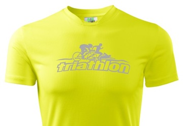 KOSZULKA T-SHIRT HVR WIDOCZNA ODBLASKOWA TRIATHLON