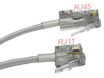 Kabel PRZEJŚCIÓWKA 5 m RJ45 - RJ11 REDUKCJA b.