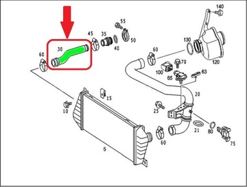 ТРУБКА ИНТЕРКУЛЕРА MERCEDES SPRINTER 2.2 CDI