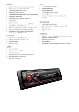 PIONEER MVH-S310BT РАДИО BLUETOOTH MP3 FLAC iPod