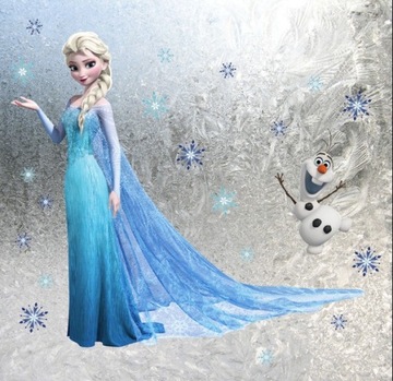 Naklejka ścienna W Krainie Lodu - Elsa i Olaf
