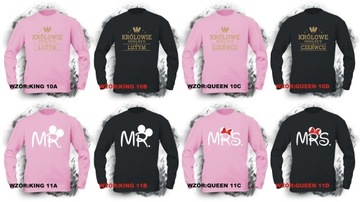 Bluza KING QUEEN bluzy dla zakochanych PAR kpl.XL