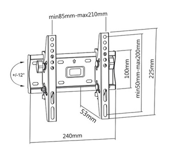 Uchwyt TV LED Plazma Wieszak 20-47