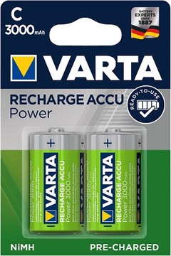 Akumulatorki baterie VARTA R14 C HR14 3000mAh 2szt