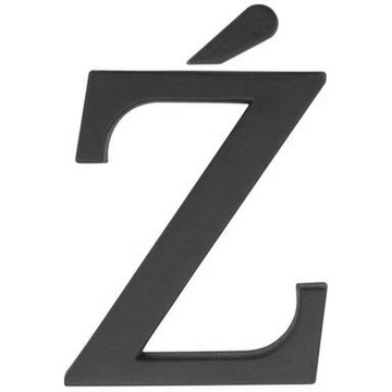 Litery na dom oznaczenie budynku litera czarna - Ź