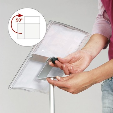 Stojak informacyjny reklamowy z tabliczką Swift A4 Reklama Biuro EVENT