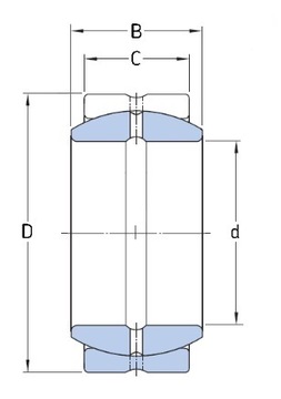 Сферический подшипник GE 35 ES FLURO 35x55x25