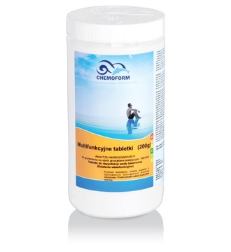 Chlor Duże Tabletki Multifunkcyjne do Basenu Jacuzzi Spa Chemoform 200g 1kg