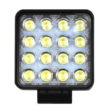 LAMPA ROBOCZA 16 LED LEDOWA 48W CE 12-24V MEGA MOC ROZPROSZONA GRUBA