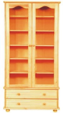 Witryna sosnowa z 2 szufladami 100x220