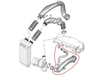 ВОЗДУШНАЯ ТРУБА ТУРБО CITROEN PEUGEOT 1.6 THP