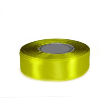 Tasiemka satynowa 25mm 32mb KANARKOWY 8070 wstążka