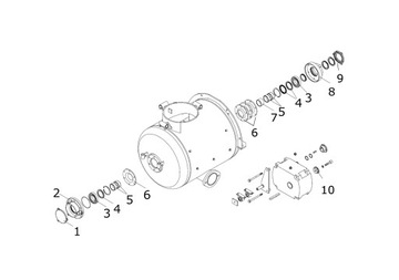 Ремкомплект заднего вала Mixokret DC450 M743