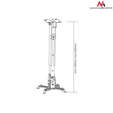 MC-581 28280 Держатель проектора 43–65 см, 20 кг