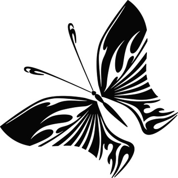 Dekoracyjna naklejka ścienna MOTYL na ścianę meble dla dziewczynki 25 cm