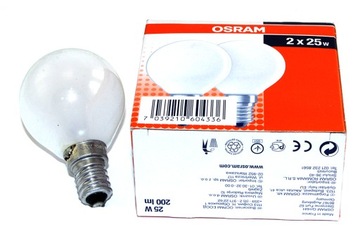 ŻARÓWKA TRADYCYJNA MATOWA OSRAM 25W E14 2-PAK 230V