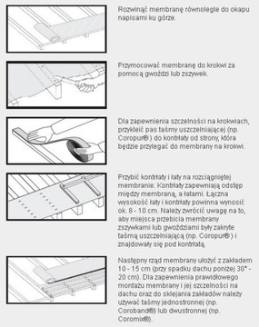 FOLIA MEMBRANA DACHOWA COROTOP P-Roof 215 g/m2 ANTYKONDENSACYJNA