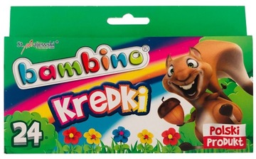 ВОСКОВАЯ СВЕЧА BAMBINO ШКОЛЬНЫЕ ЦЕНСИЛИ 24 ЦВЕТА