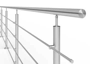 фото ориг. №9, Balustrade balcony angular, length - 10 mb, 4 x o12 mm, stainless steel