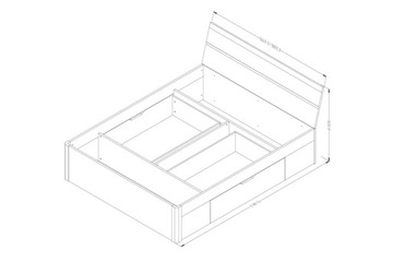Кровать спальная 160х200 см с ящиками