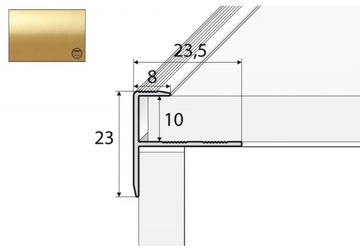 A85 Profil aluminiowy schodowy ZŁOTO 100cm