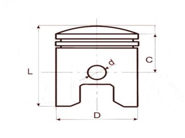 Tłok MINARELLI AM6 (49,50) PC1933050 Meteor
