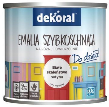 DEKORAL EMALIA AKRYLOWA SZYBKOSCHNĄCA 0,5L KOLORY