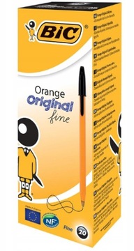 Długopis olejowy BIC Orange czarny 20 sztuk