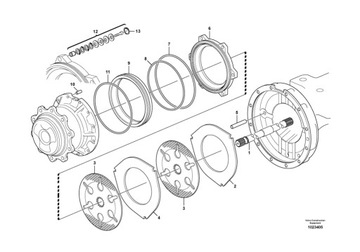 КОМПЛЕКТ УПЛОТНИТЕЛЬНЫХ КОЛЬЦЕВ ДЛЯ ТОРМОЗНОГО ПОРШНЯ VOLVO BL71B