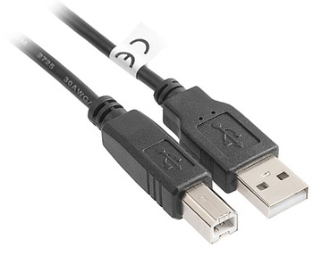 кабель Lanberg USB 2.0 M — USB 2.0 тип B M; 5м;