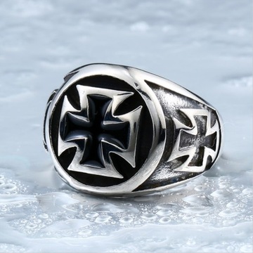 Серебряная Сильсень Кросс Мальтийский стал 316L R.25