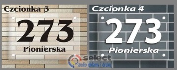 АДРЕСНАЯ ТАБЛИЧКА НОМЕР ДОМА 30х25 из ПЛЕКСИ 5мм ПРОСТАВКИ, ДОСКА