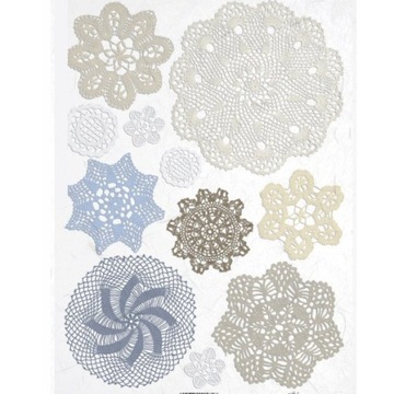 Papier RYŻOWY do Decoupage R0548 - serweta błękit