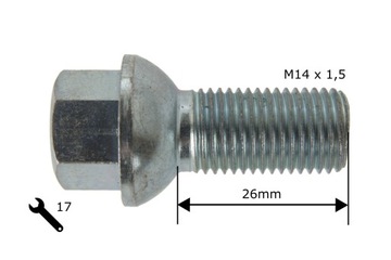 КОЛЕСНЫЙ БОЛТ Mercedes A S-класс E-класс C-класс M14x1,5