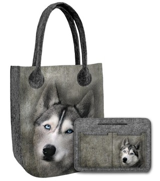 Torba filcowa City + organizer zestaw BERTONI Husky