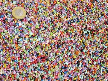 ГАЛЬКА, ДЕКОРАТИВНАЯ КРУСТКА, ЖЕМЧУГ, БЛЕСК, ГАЛЬКА 2-4мм, КАЖДОГО ЦВЕТА 0,5 КГ.