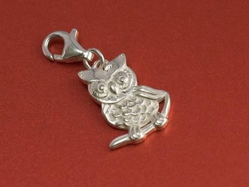 Charms Sowa Ptak Srebro 925