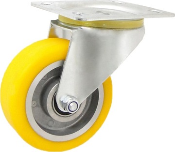 KOŁO 100 mm ALUMINIUM POLIURETAN 150kg SKRĘTNE LAD
