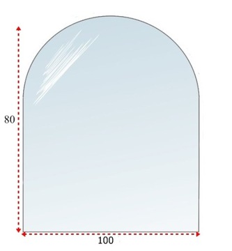 PODSTAWA SZKLANA POD PIEC KOMINEK SZKŁO 80x100