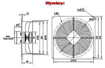 Вентилятор промышленный WOks-x 250 1450 [м 3/ч]