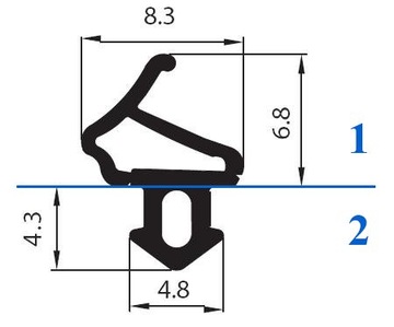 Уплотнитель FRAME для окон ALUPLAST S-1560