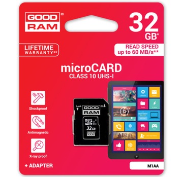 КАРТА GOODRAM MICRO SD 32 ГБ MICRO 10 UHS + АДАПТЕР