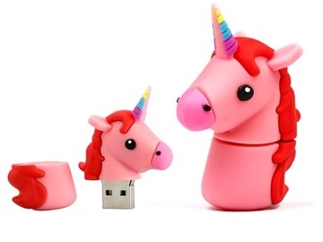 PENDRIVE 16 GB 3.0 USB JEDNOROŻEC PONY RÓŻOWY 24H