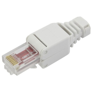 Модульная вилка RJ45 8p8c, самоблокирующаяся, категория 6