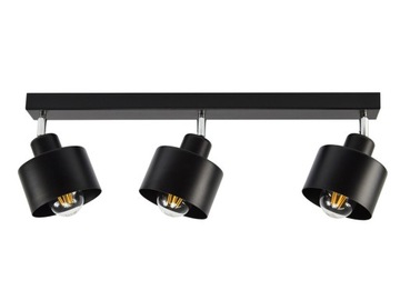 Lampa Plafon Skandynawska LOFT Czarna 384-B3 LED