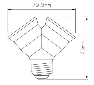 Переходник, переходник E27 на 2x E27 E27/2xE27