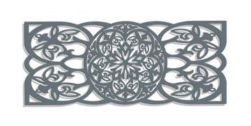 AŻUROWA DEKORACJA 3D,MANDALA KWIATOWA, 49x 119 cm