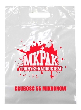 Torby Foliowe Typu Market 40x50 z Indywidualnym Nadrukiem 100szt Wytrzymałe
