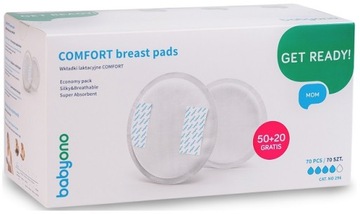 BABYONO WKŁADKI LAKTACYJNE COMFORT ŻELOWE 70 sztuk